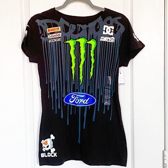 DC Shoes Tops - DC Shoes Ken Block Monster Ford Rally Car T-Shirt